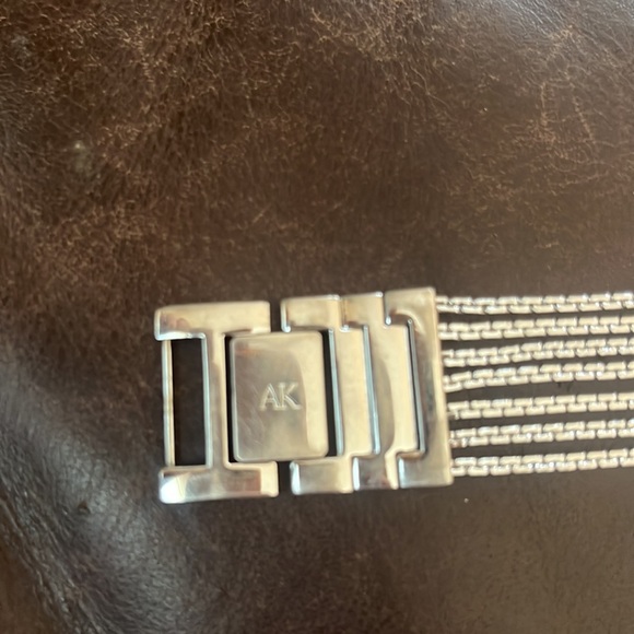 Anne Klein watch , silver, chain, white pearl face - Picture 3 of 4